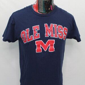 Ole Miss ReThe Victory Mens Medium Navy Blue 100% Cotton T-Shirt